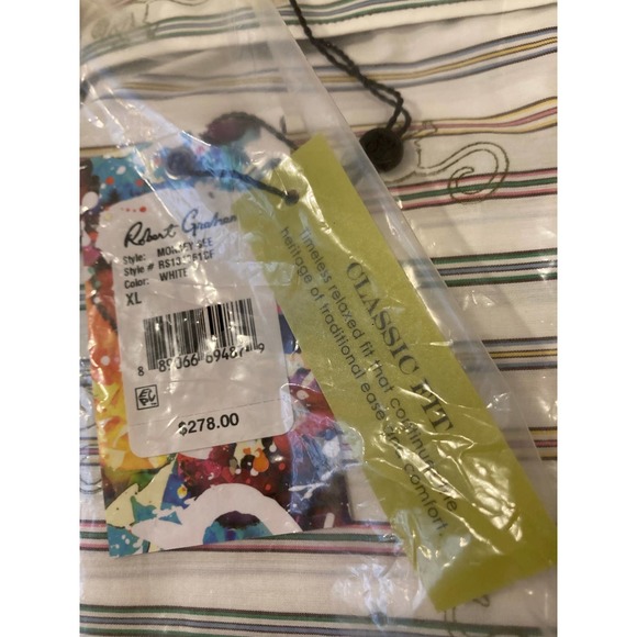 NWT Robert Graham Trinidad Monkey See Classic Fit Dress Shirt Size XL - Picture 5 of 7